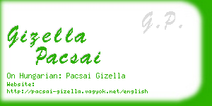gizella pacsai business card